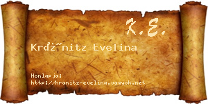 Kránitz Evelina névjegykártya